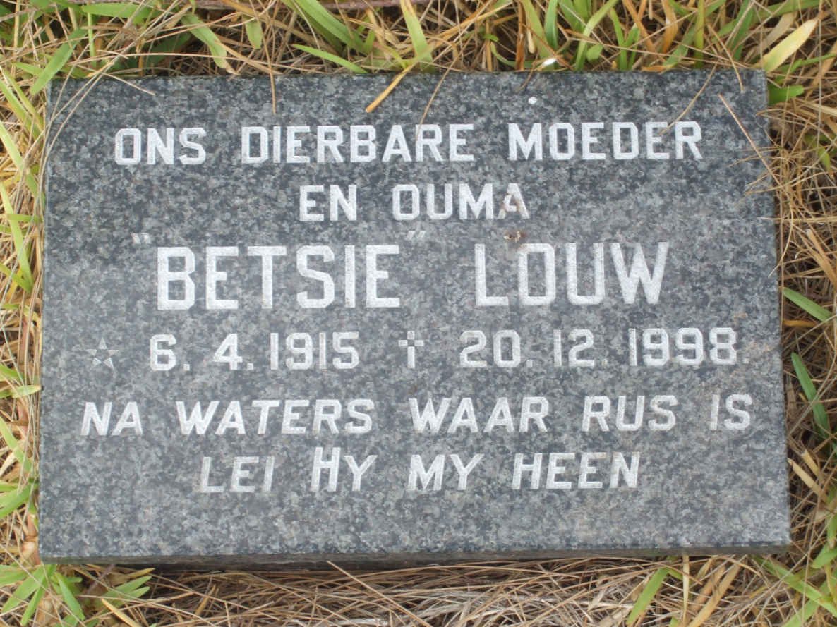 LOUW Betsie 1915-1998
