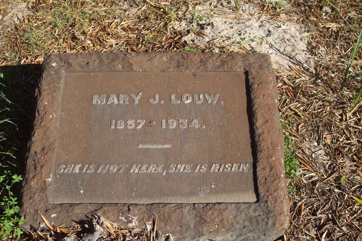 LOUW Mary J. 1857-1934
