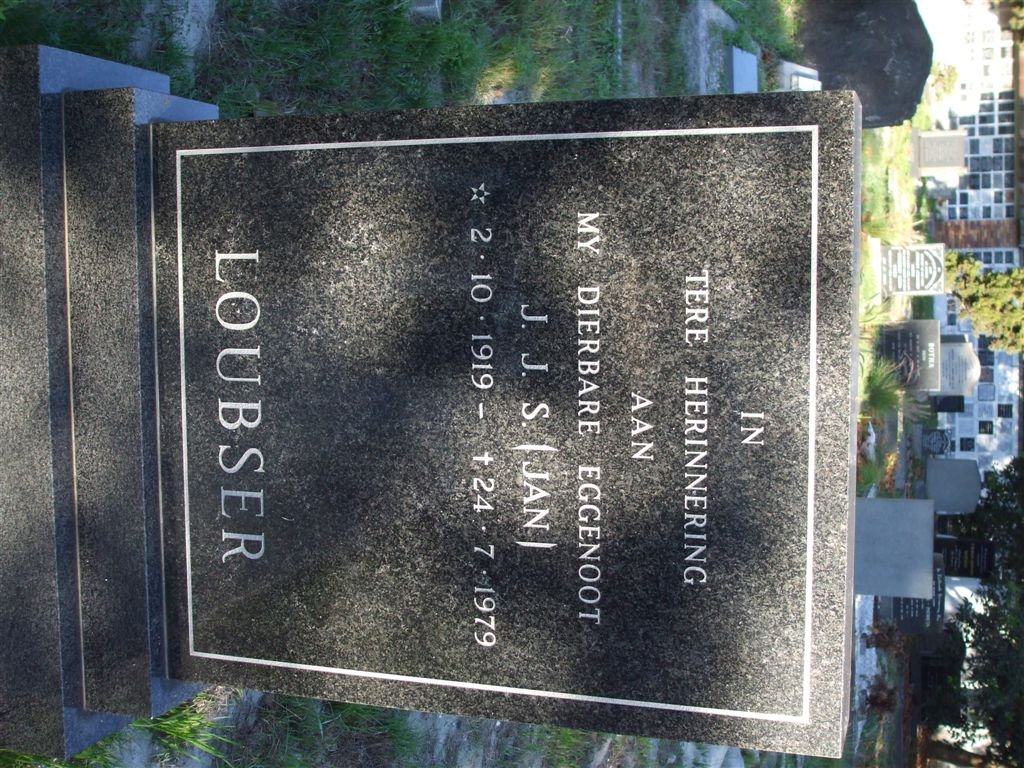 LOUBSER J.J.S. 1919-1979