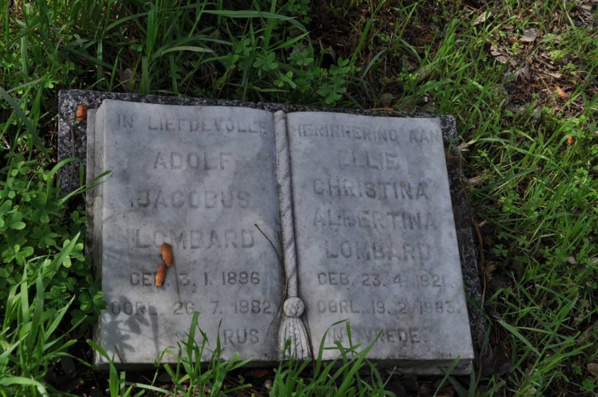 LOMBARD Adolf Jacobus 1896-1982 :: LOMBARD Ellie Christina Albertina 1921-1983