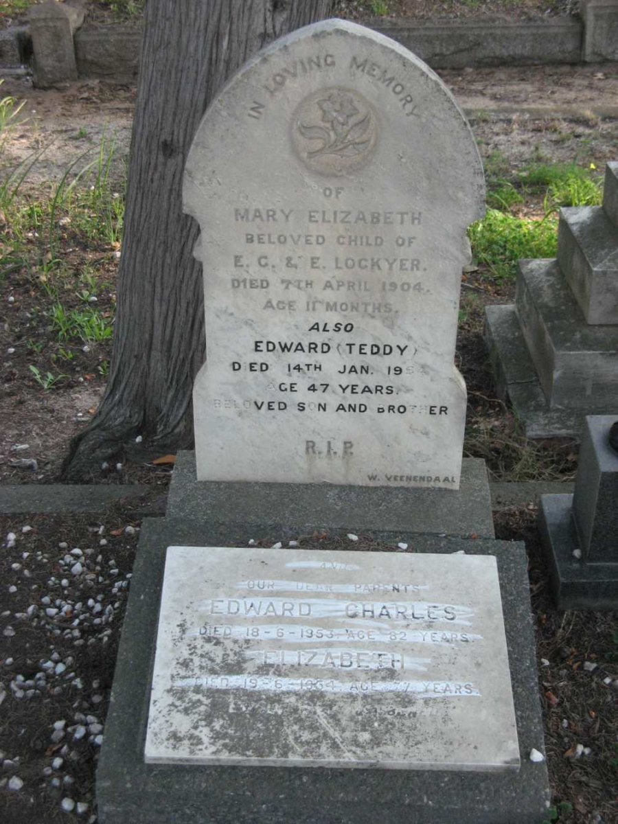 LOCKYER Mary Elizabeth 1903-1904 :: LOCKYER Edward -1954