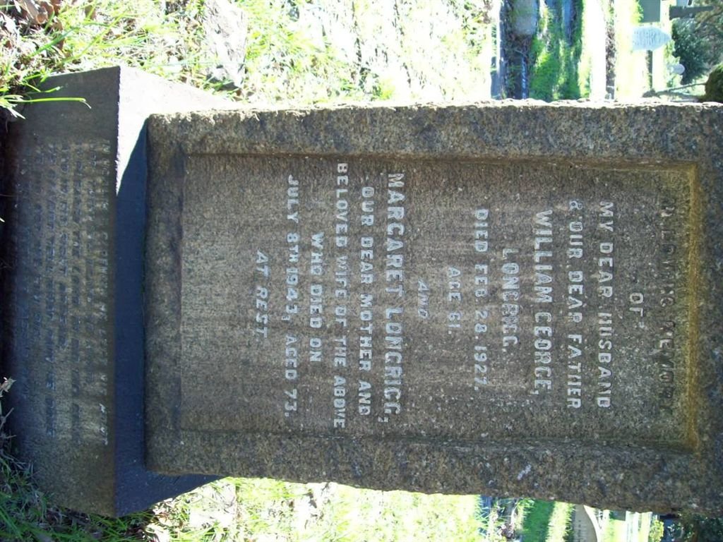 LONGRIGG William George -1927 &amp; Margaret -1943