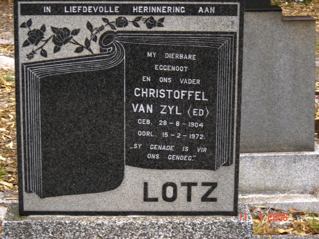 LOTZ Christoffel van Zyl 1904-1972