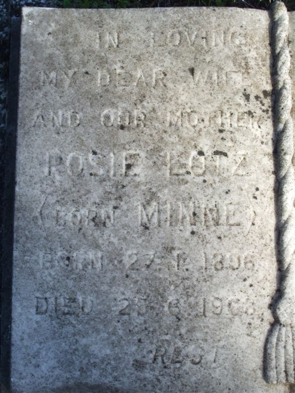 LOTZ Posie nee MINNE 1896-1968