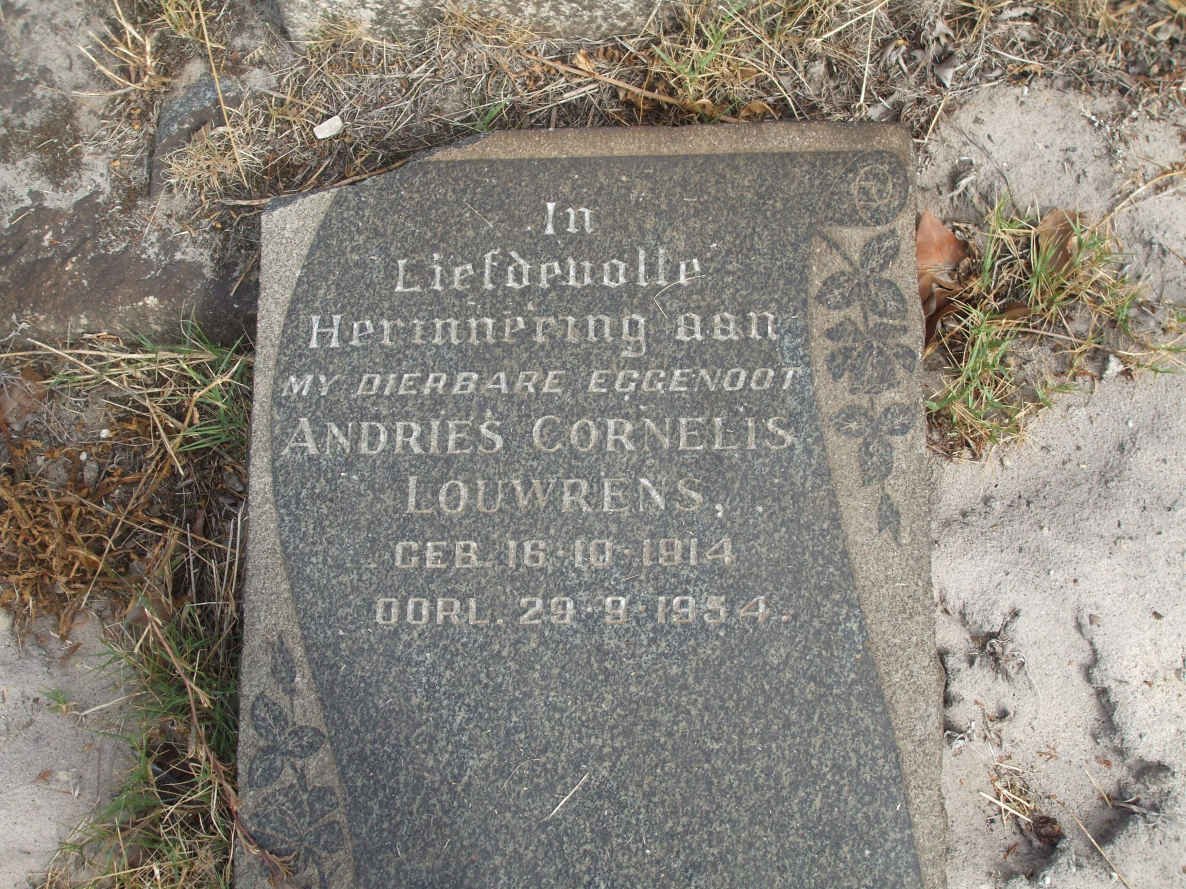LOUWRENS Andries Cornelis 1914-1954