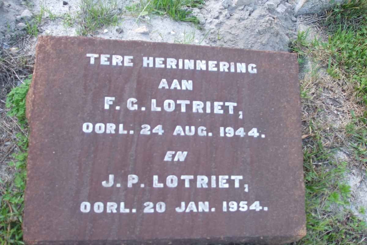 LOTRIET F.G. -1944 &amp; J.P. -1954