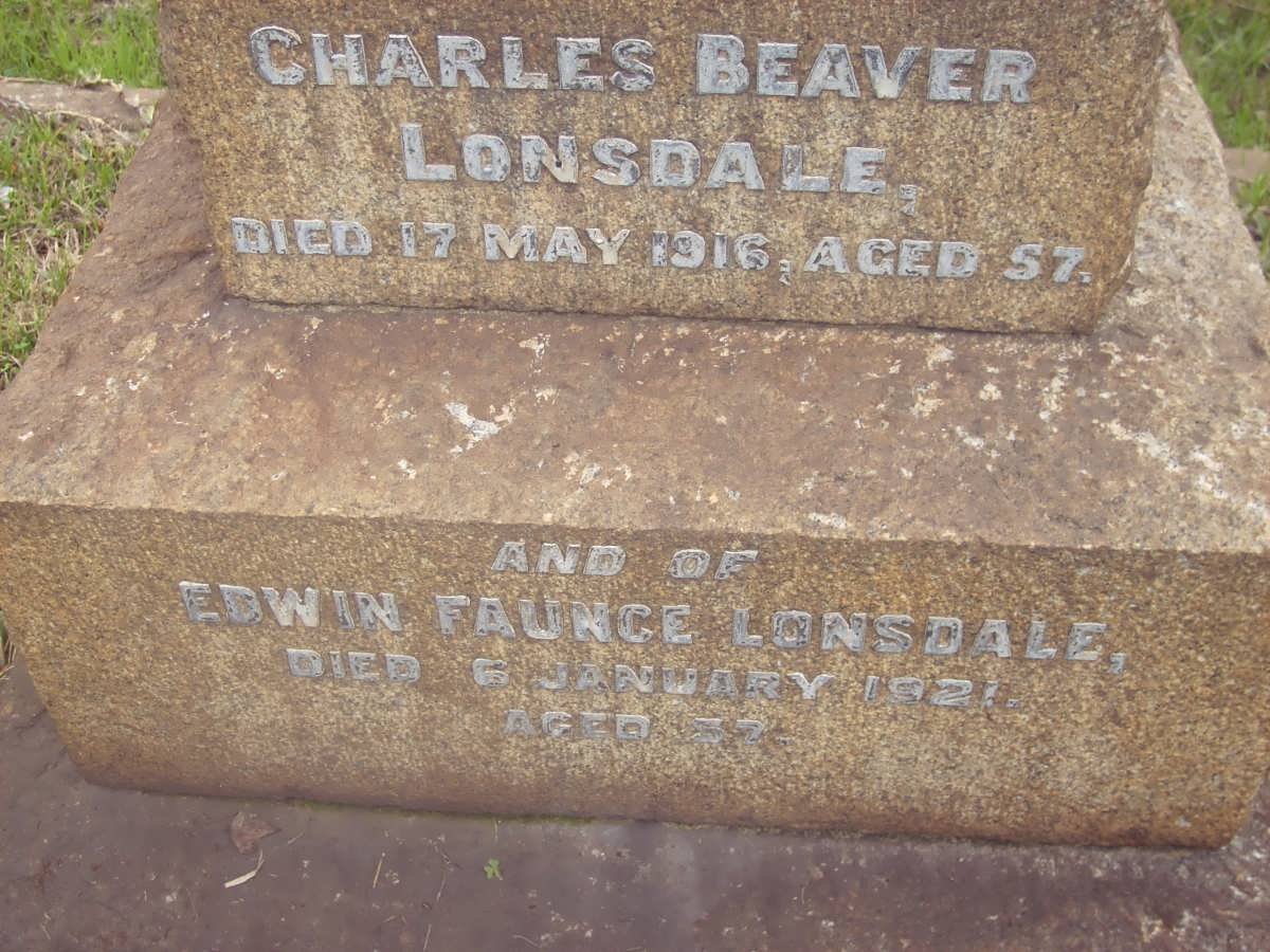 LONSDALE Charles Beaver -1916 :: LONSDALE Edwin Faunce  -1921