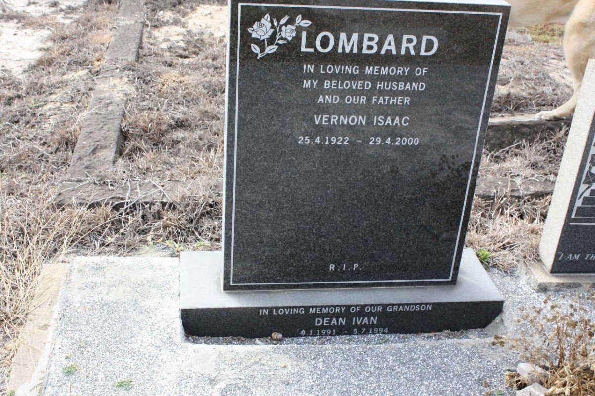 LOMBARD Vernon Isaac 1922-2000 :: LOMBARD Dean Ivan 1991-1994