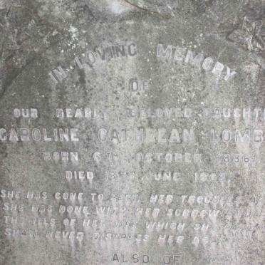 LOMBERG Caroline Cathrean 1886-1903