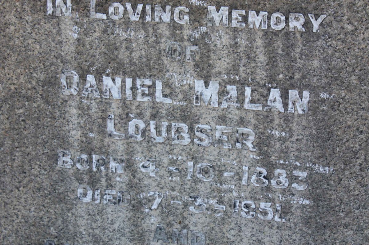 LOUBSER Daniel Malan 1883-1951
