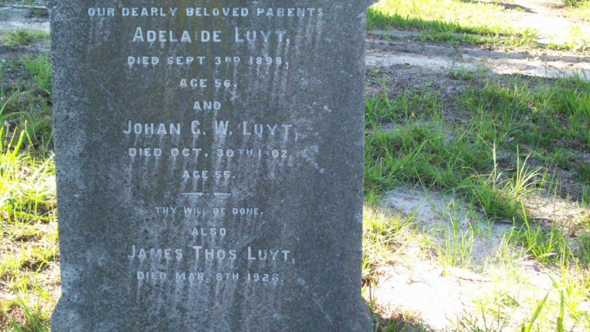 LUYT Johan G.W.  -1902 &amp; Adelaide -1898 :: LUYT James T. -1926
