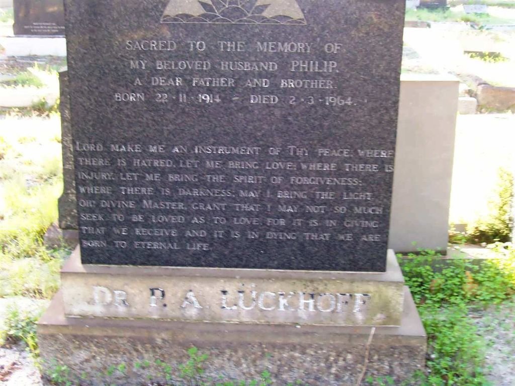 LÜCKHOFF Philip A. 1914-1964