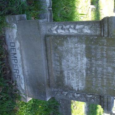 DEMPERS John H. -1946 &amp; Christina Jacoba 1902-1973