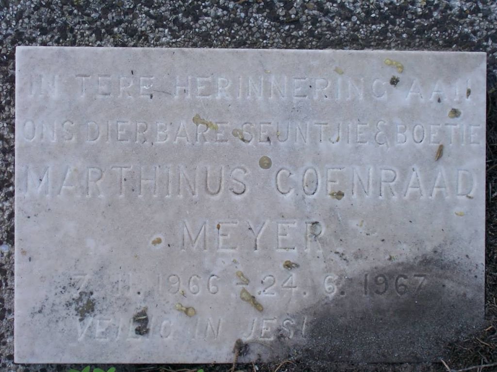 MEYER Marthinus Coenraad 1966-1967