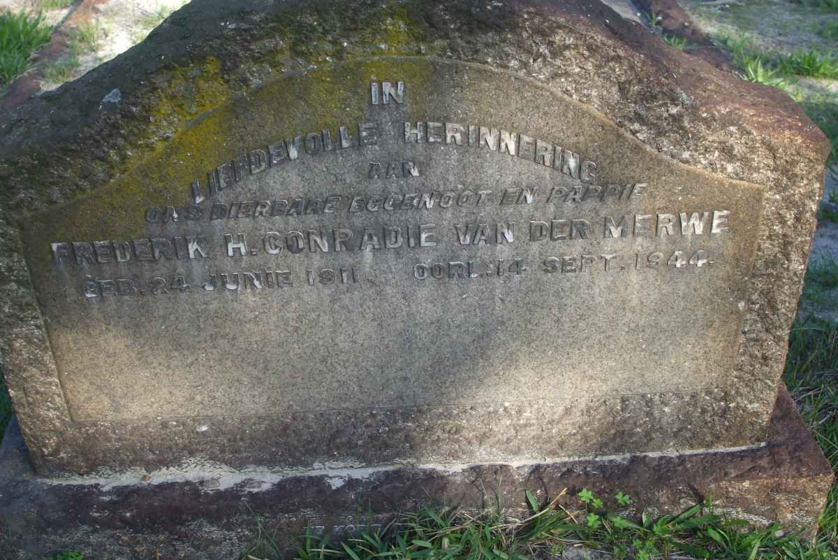 MERWE Frederik H. Conradie, van der 1911-1944