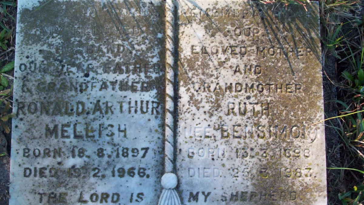 MELLISH Ronald Arthur 1897-1966 &amp; Ruth BENSIMON 1898-1987