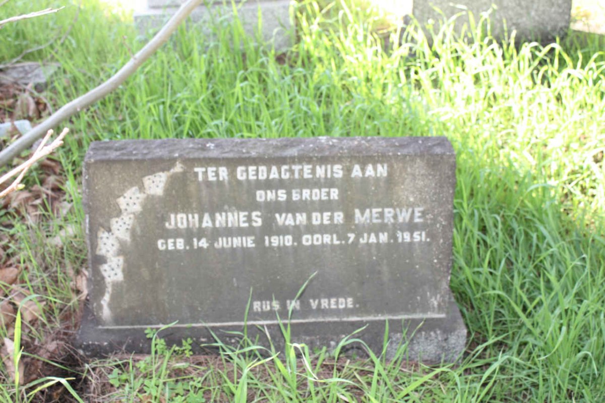 MERWE Johannes, van der 1910-1951