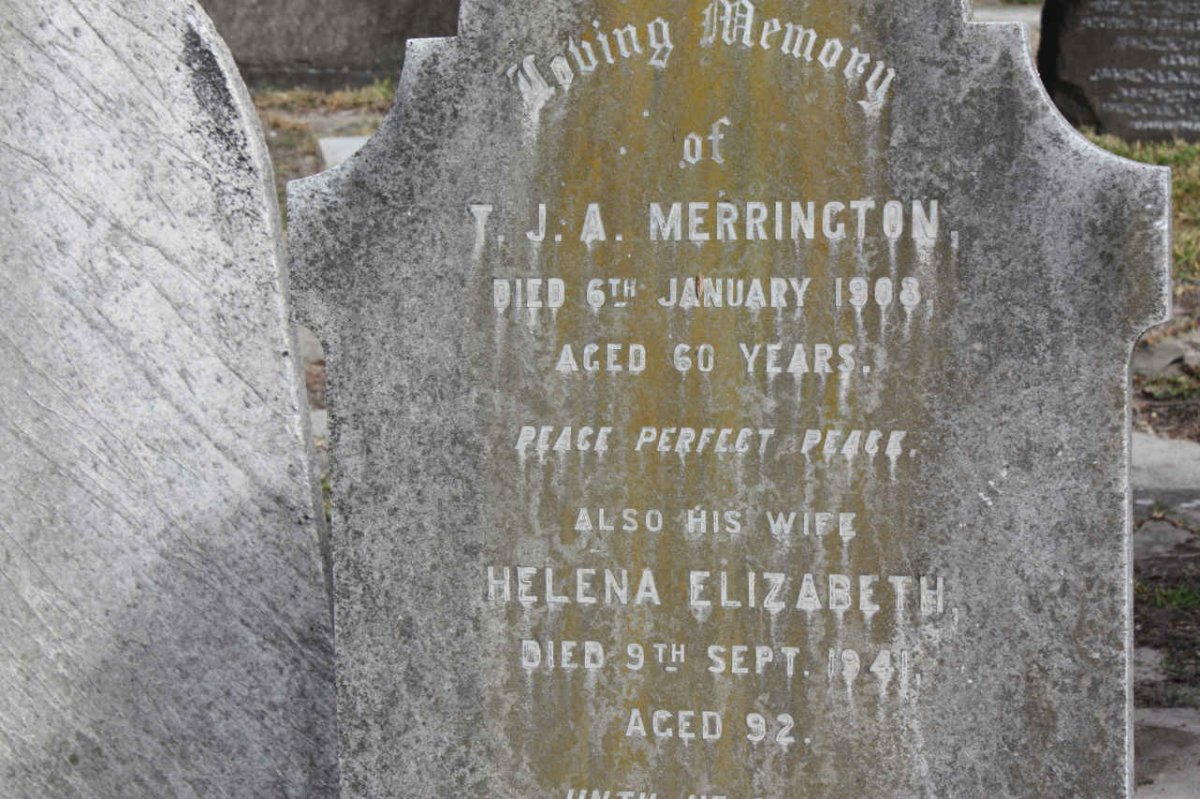 MERRINGTON T.J.A. -1908 &amp; Helena Elizabeth -1941