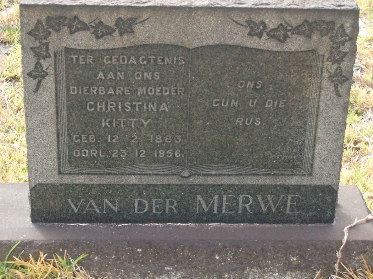 MERWE Christina, van der 1883-1956