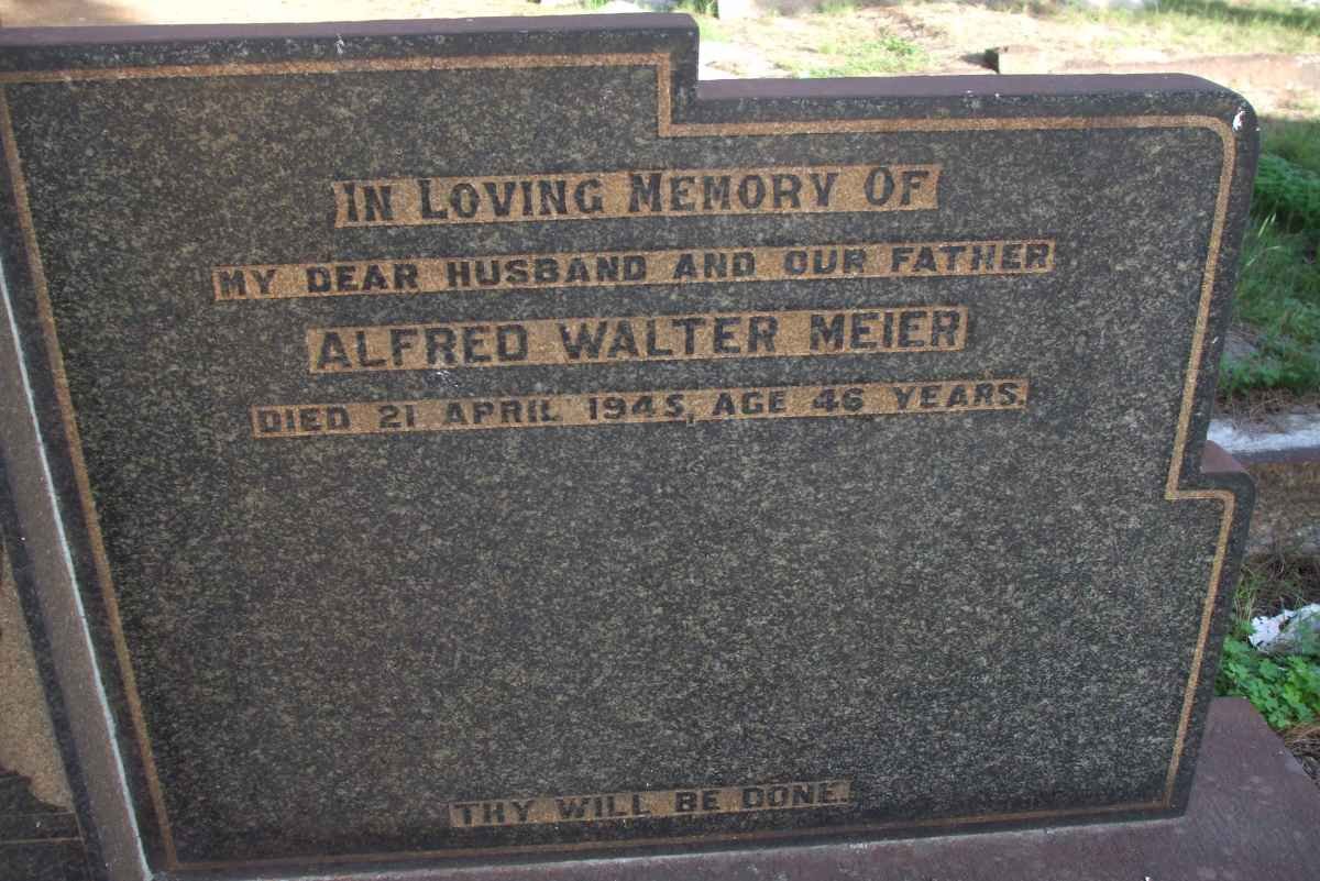 MEIER Alfred Walter -1945