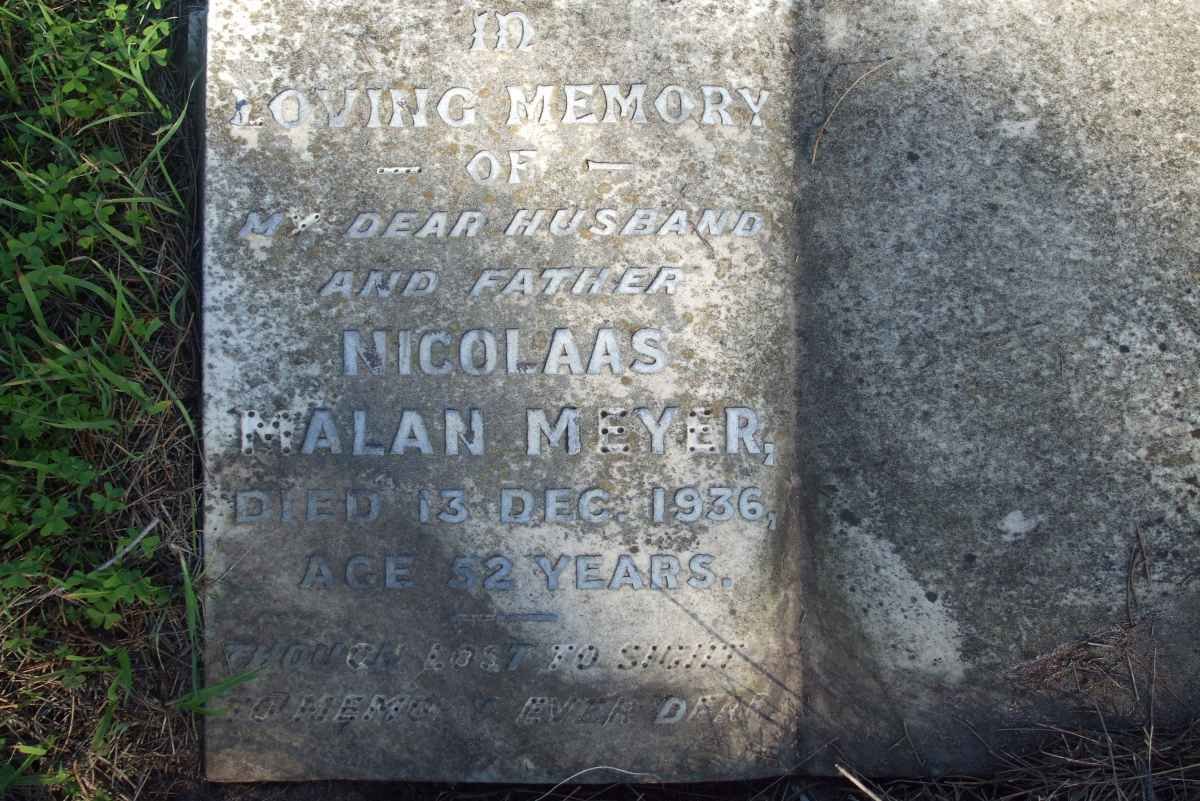 MEYER Nicolaas Malan  -1936