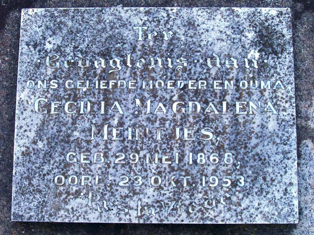 MEINTJIES Cecilia Magdalena 1868-1953