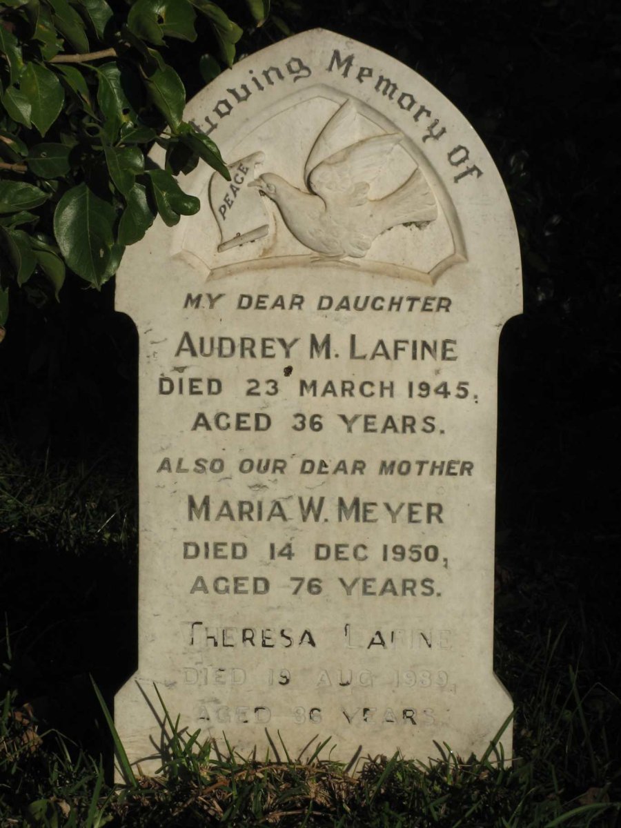 MEYER Maria M. -1950 :: LAFINE Theresa -1989 :: LAFINE Audrey M. -1945