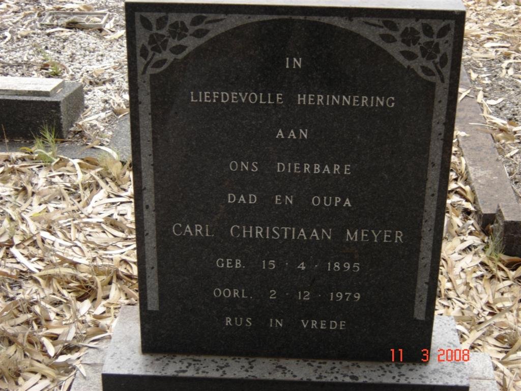 MEYER Carl Christiaan 1895-1979