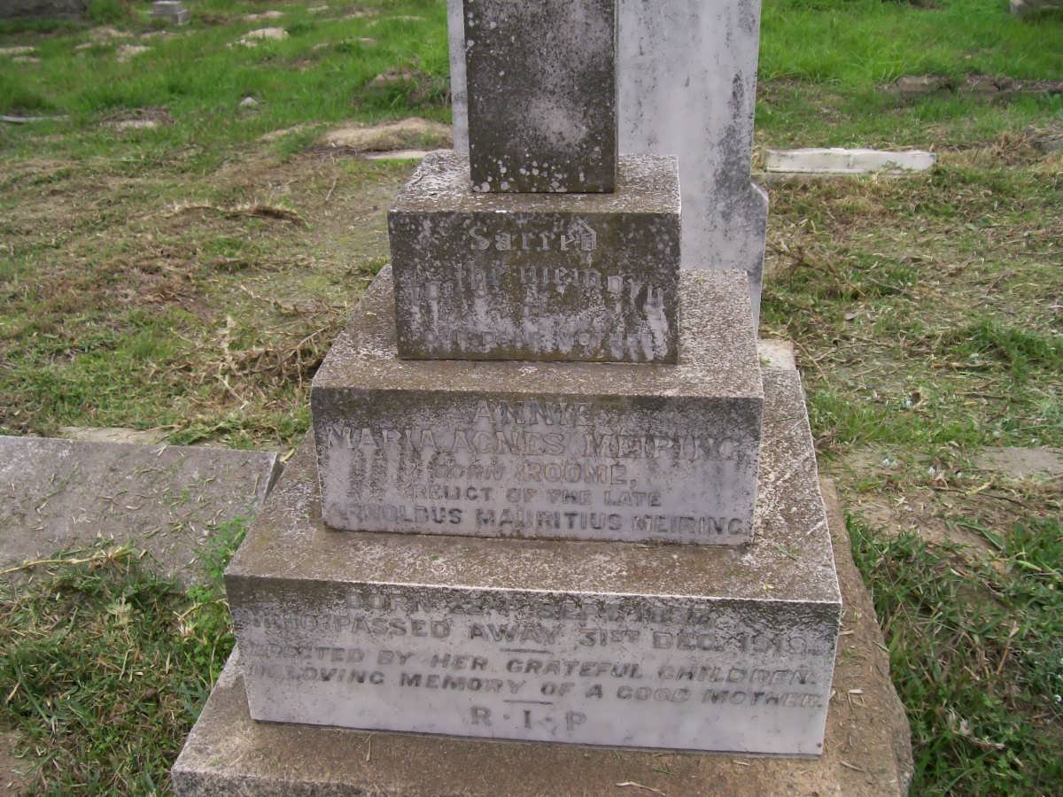 MEIRING Maria Agnes nee ROOME -1919