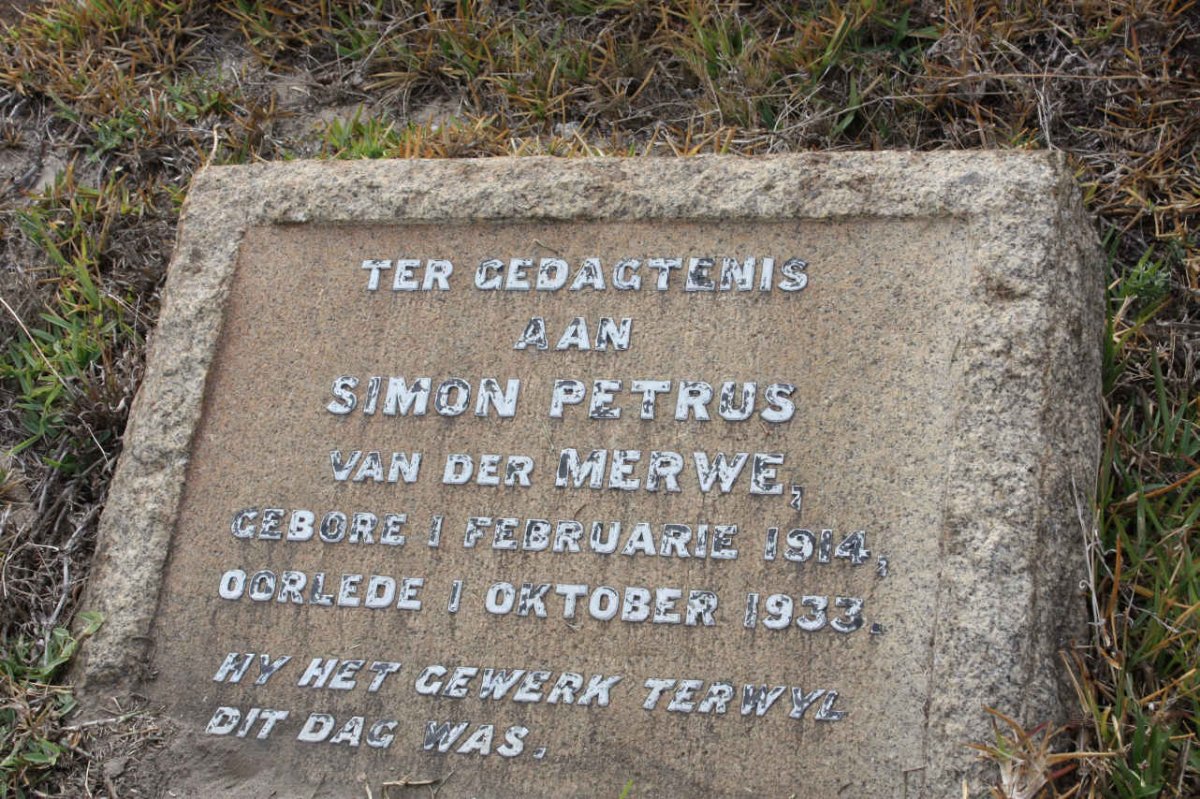 MERWE Simon Petrus, van der 1914-1933