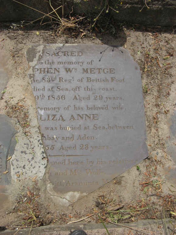 METGE Stephen Wm. -1856 &amp; Eliza Anne -1855