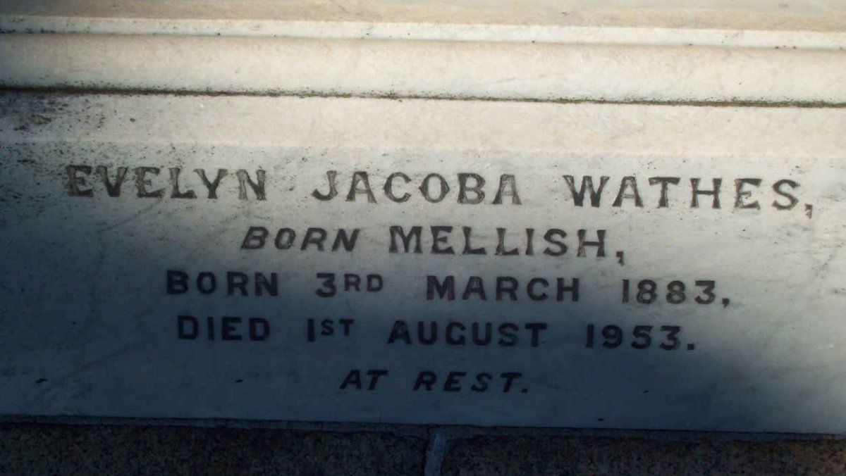 WATHES Evelyn Jacoba nee MELLISH 1883-1953