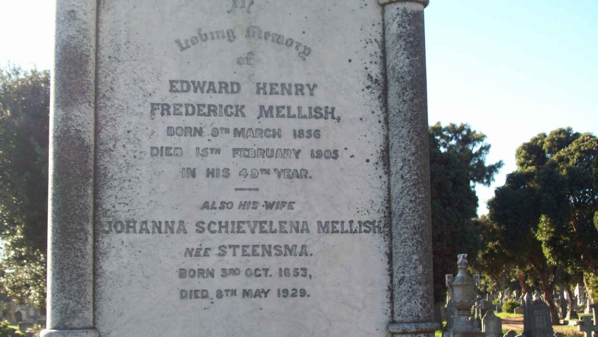 MELLISH Edward Henry Frederick 1856-1905 &amp; Johanna Schievelena STEENSMA 1853-1929