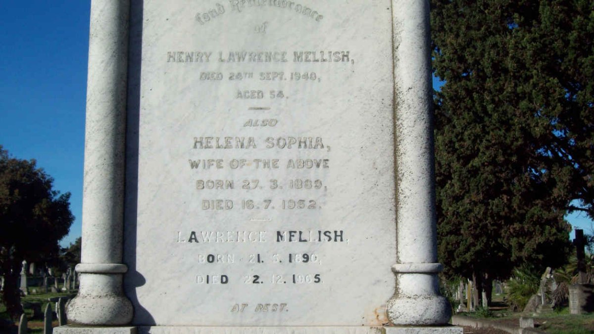 MELLISH Henry Lawrence -1940 &amp; Helena Sophia 1889-1952 :: MELLISH Lawrence 1890-1905