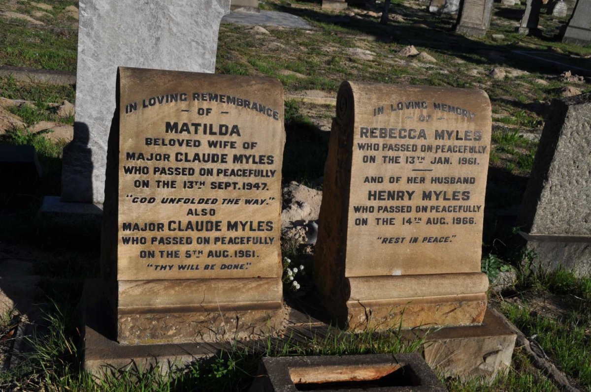 MYLES Claude -1961 &amp; Matilda -1947 :: MYLES Henry -1966 &amp; Rebecca -1961