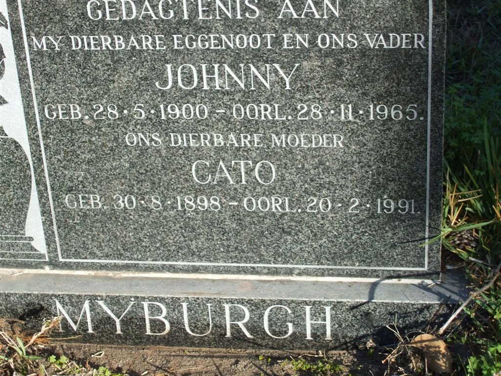 MYBURGH Johnny 1900-1965 &amp; Cato 1898-1991