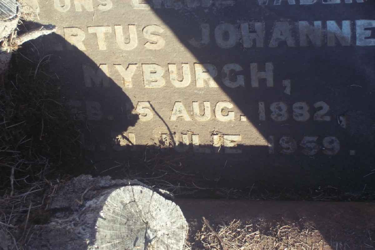 MYBURGH Petrus Johannes 1882-1959 &amp; Wilhelmina Jacoba VAN DER MERWE 1886-1950
