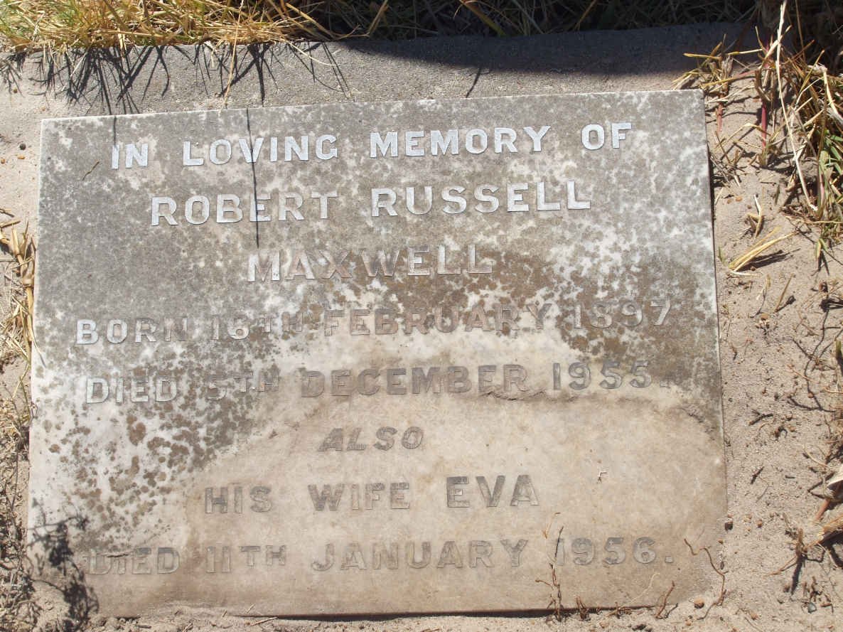MAXWELL Robert Russell 1897-1955 &amp; Eva -1956