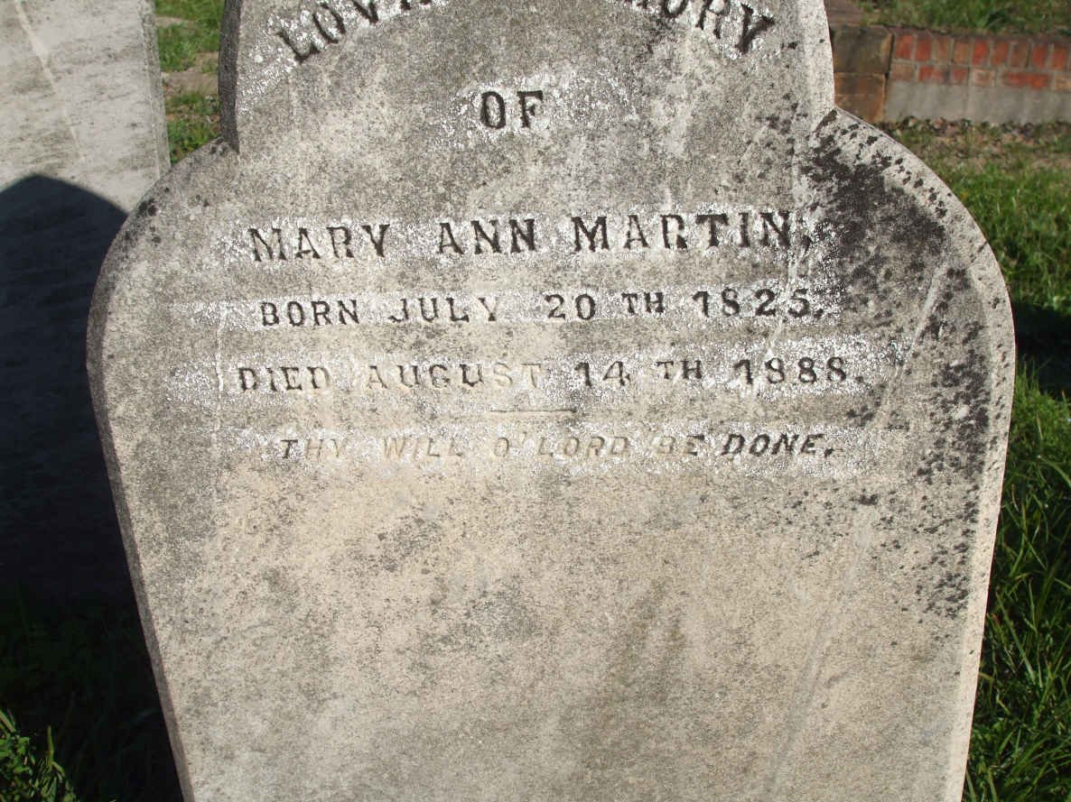 MARTIN Mary Ann 1825-1888