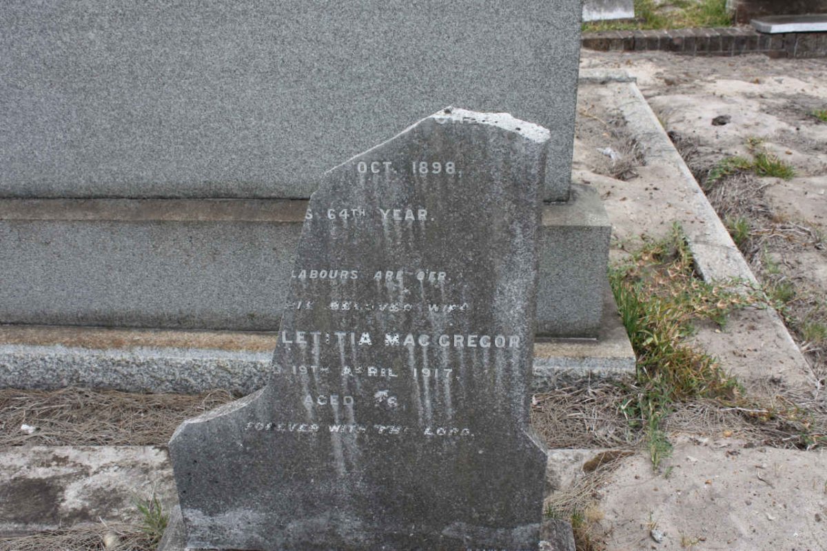 MACGREGOR ?letitia -1917 :: ? 1898