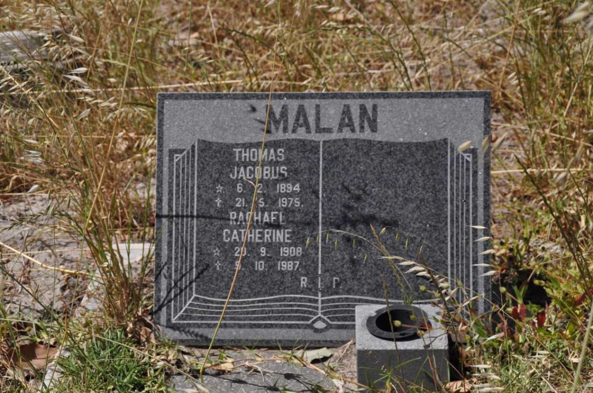 MALAN Thomas Jacobus 1894-1975 &amp; Rachael Catherine 1908-1987