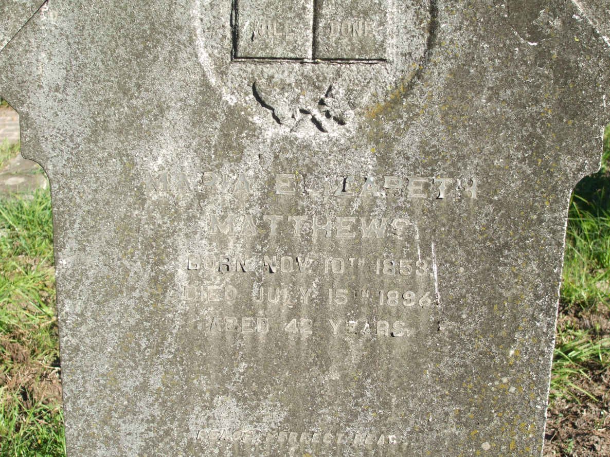 MATTHEWS Maria Elizabeth 1853-1896 