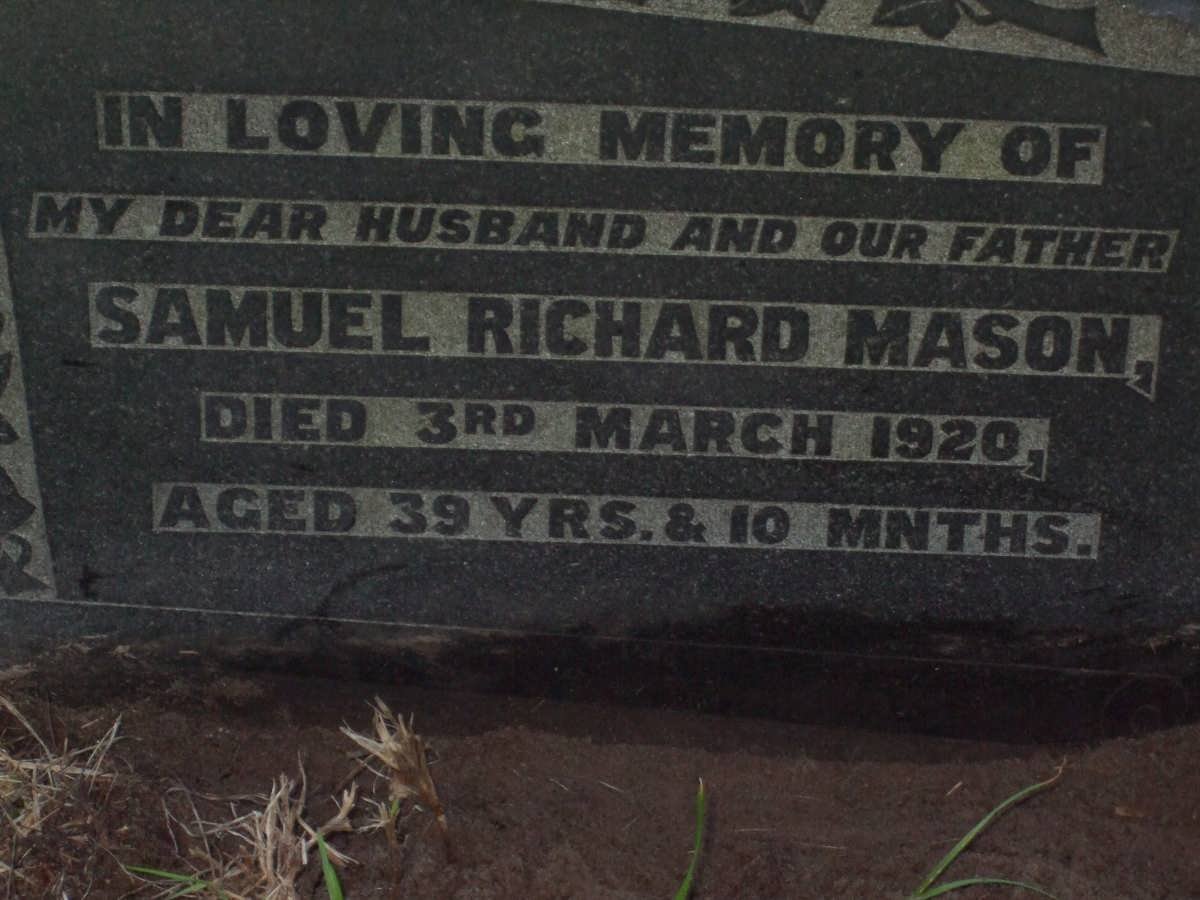 MASON Samuel Richard -1920