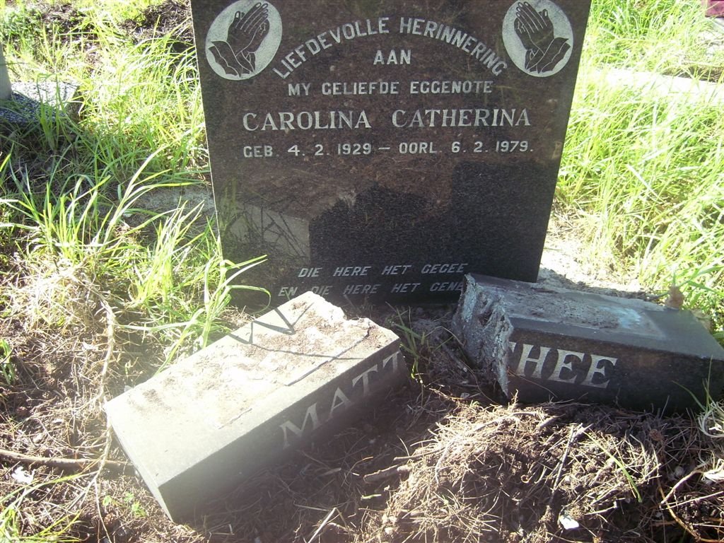 MATTHEE Carolina Catherina 1929-1979