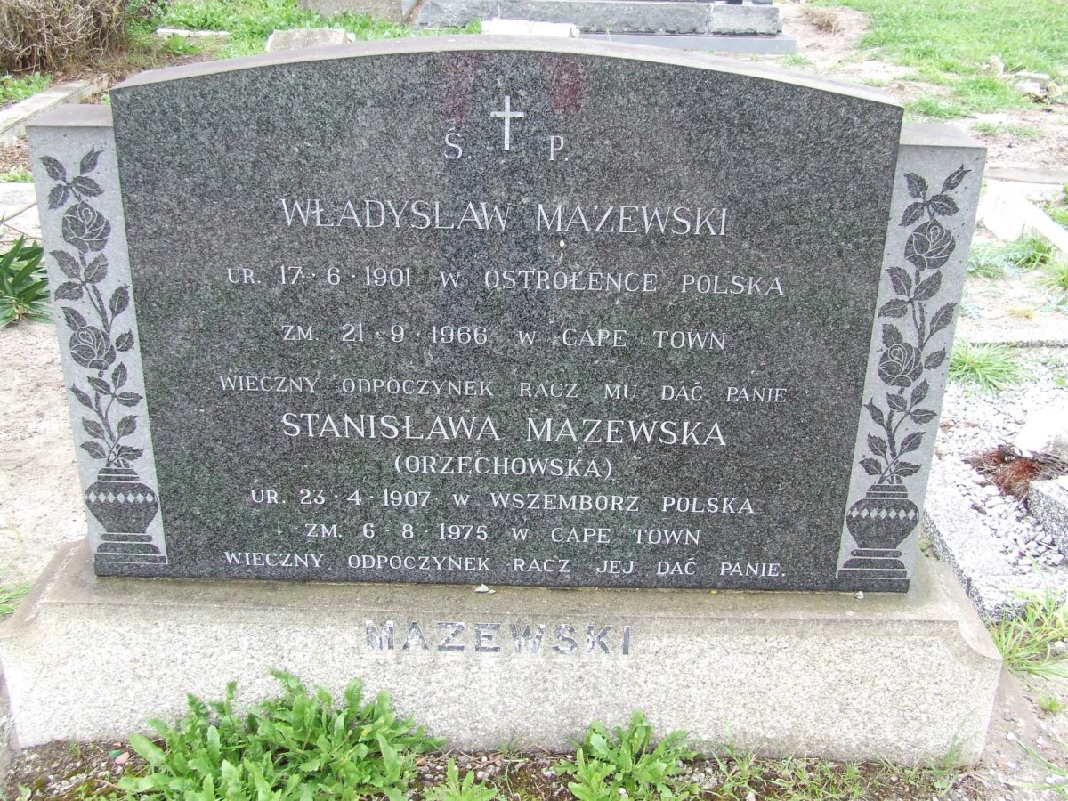 MAZEWSKI Władyslaw 1901-1966 &amp; Stanisława ORZECHOWSKA 1907-1975