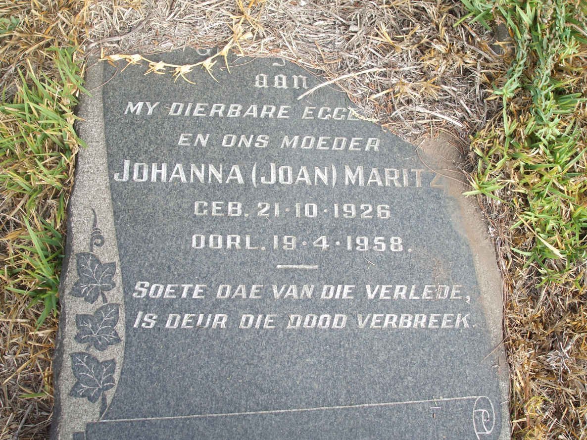 MARITZ Johanna 1926-1958