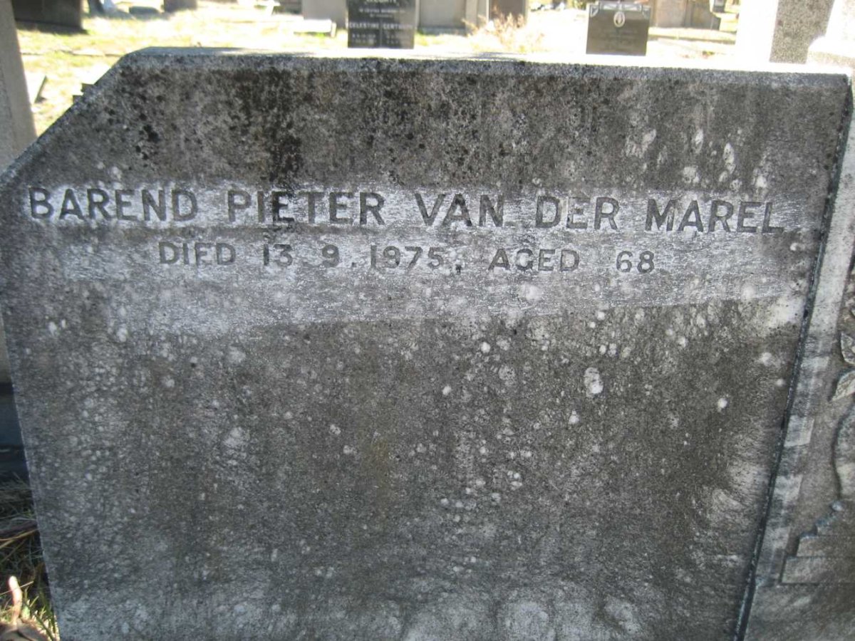 MAREL Barend Pieter, van der -1975 &amp;  Sylvia Ina RUPNIK -1967