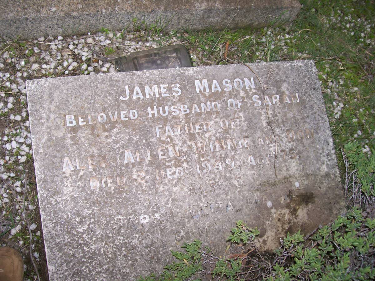 MASON James -1949 &amp; Sarah Eliza
