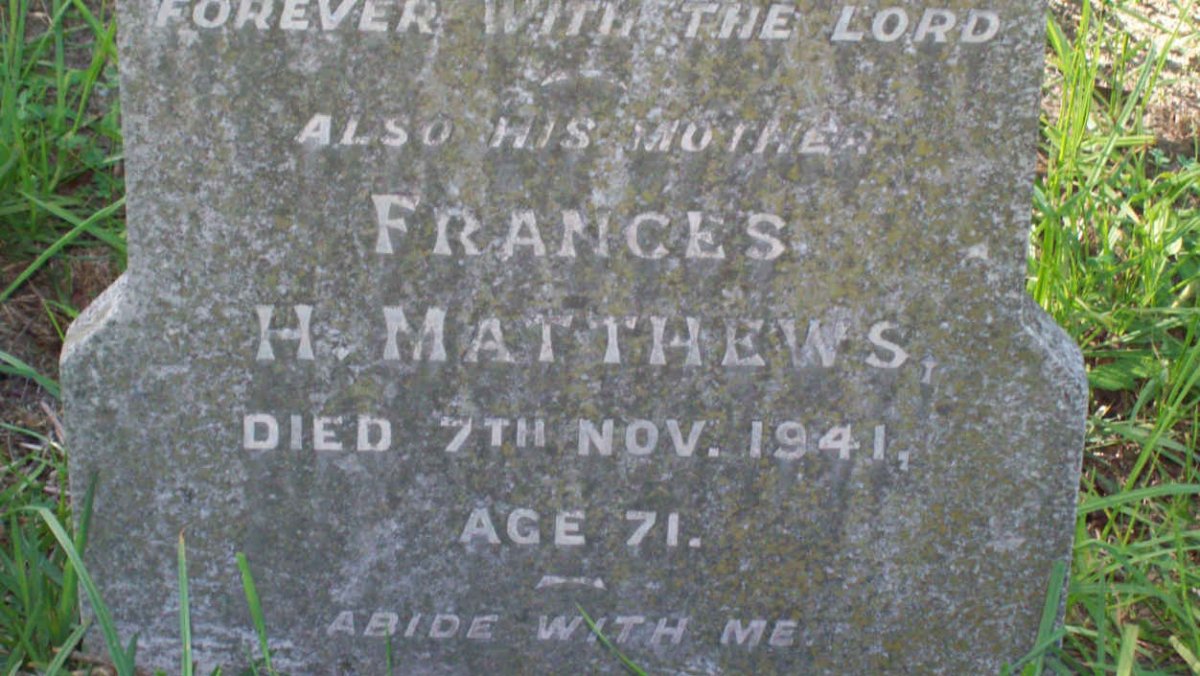 MATTHEWS Frances H. -1941 