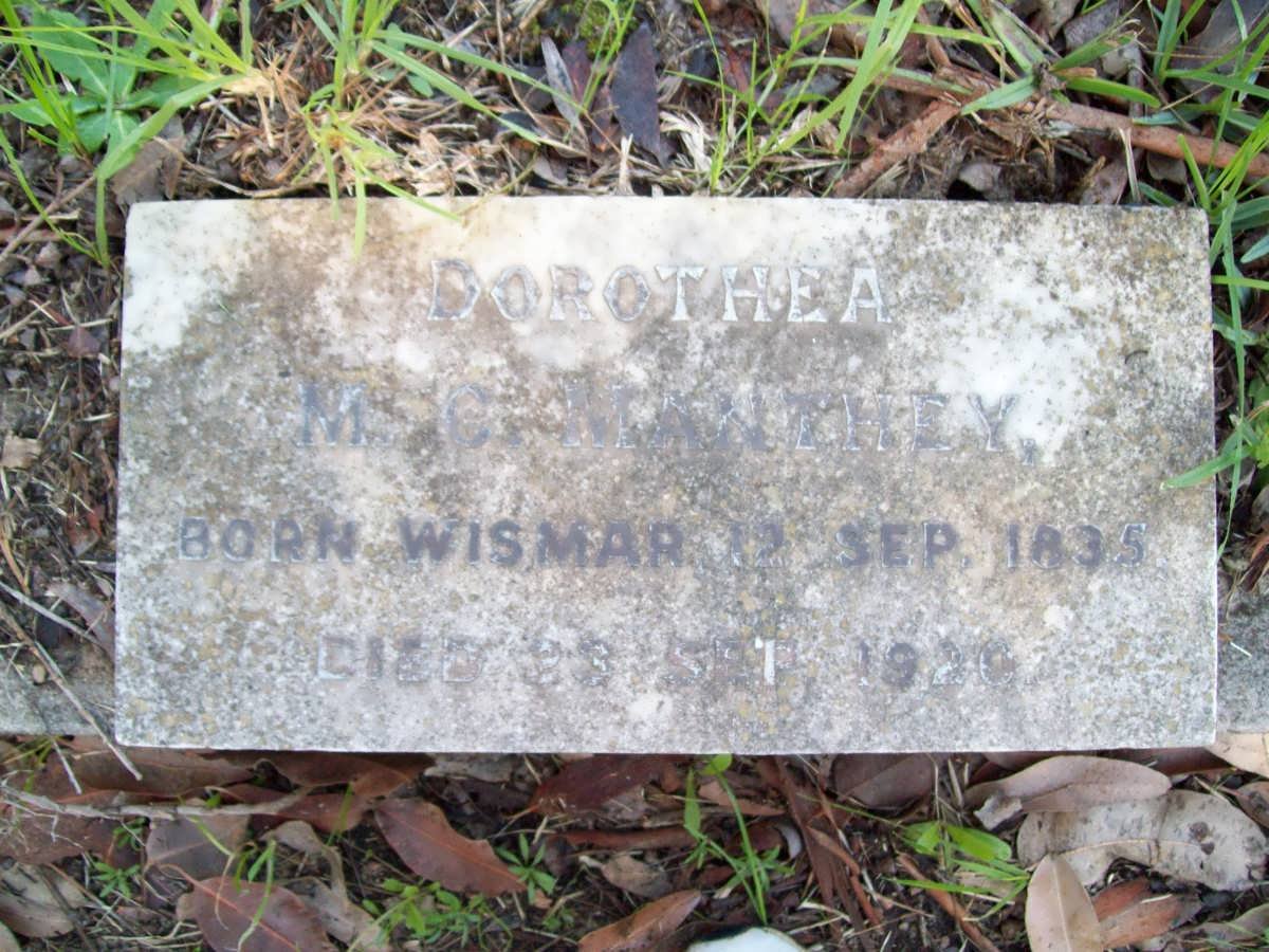 MANTHEY Dorothea M.G. 1835-1920